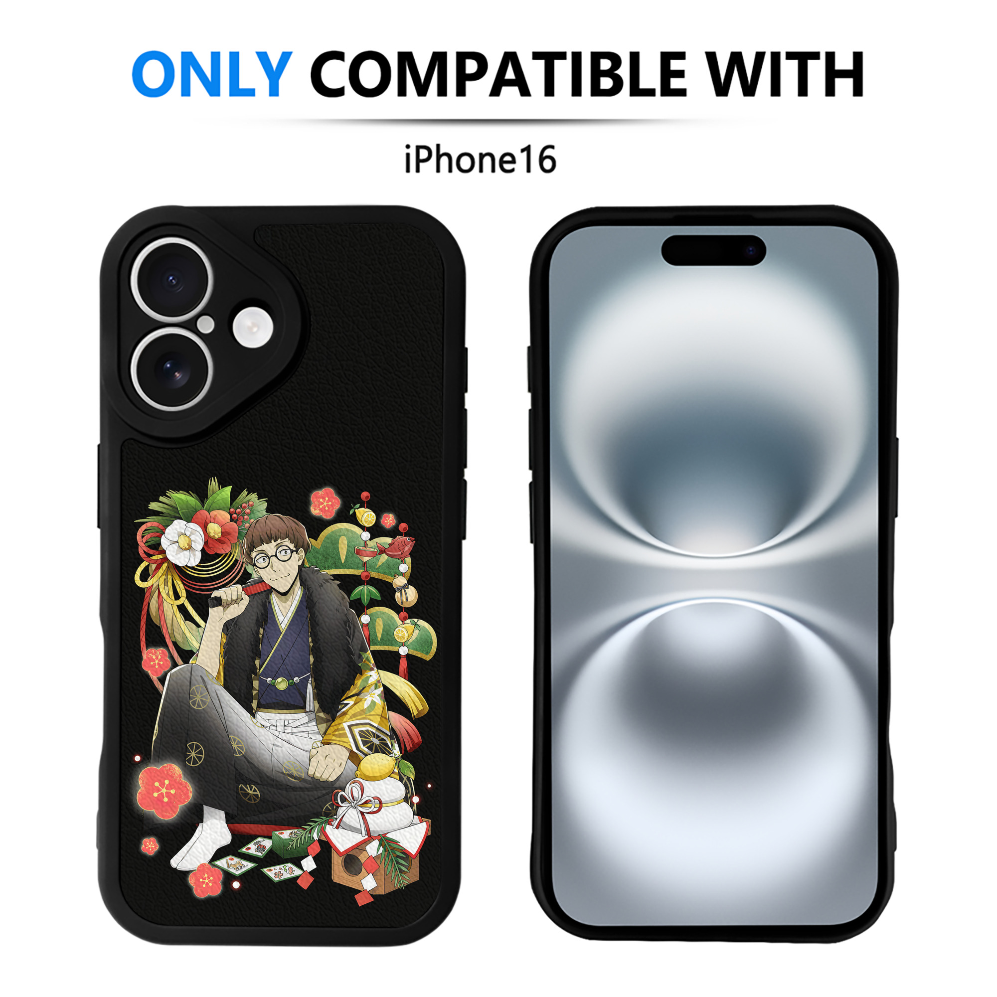 （画像用） 文豪ストレイドッグス Bungo Stray Dogs 【iPhone 16シリーズ対応】シリコンスマホケース（レザー調） 材質：シリコン